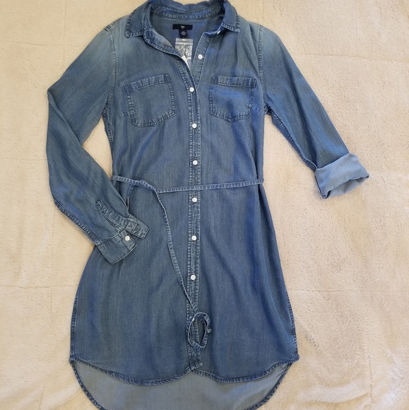 GAP Dresses & Skirts - Gap Super Soft Chambray Shirt Dress - XS NWT